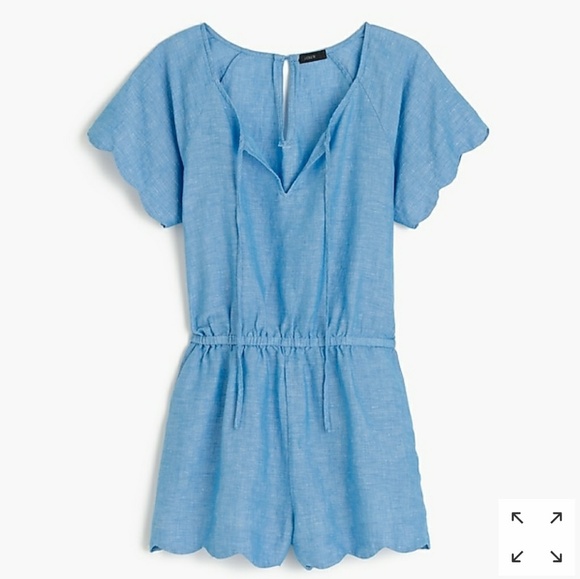 XL Scallop Cover Up Romper - Picture 4 of 4